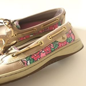 Floral sequin Sperry boat shoes